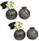 itsisa Glasvase Jive, Vase Smoke, H: 8,5 cm (4er Set) - kleine Vasen, Blumenvase, Tischdekoration, Deko Hochzeit