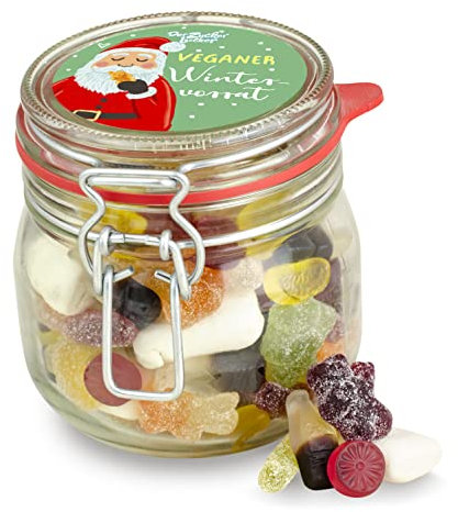 Veganer Wintervorrat – veganer Süßigkeiten-Mix für Weihnachten, Geschenk-Idee für Veganer und Veganerinnen