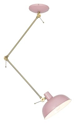 Qazqa Retro Deckenleuchte, Deckenlampe - Milou - Rosa, 25cm, Ideal als Flur, Schlafzimmerlampe und Wohnzimmerlampe