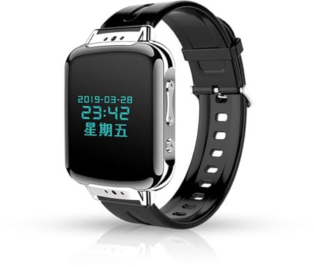 Voice-Recorder-Uhr, Armband-Audiorecorder mit Geräuschunterdrückung und Klarem Farbdisplay, Elektrisches Buchlesen, Sport-Schrittzähler, für Vorträge, Meetings, Klassen, Interviews (Neutrales