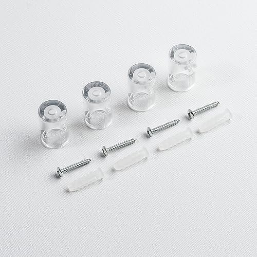 smartect Decentratore da Parete e Soffitto per Cavi [4 Pezzi, Trasparente] Gancio da soffitto con viti e tasselli, Supporto in superficie per il tuo progetto fai-da-te