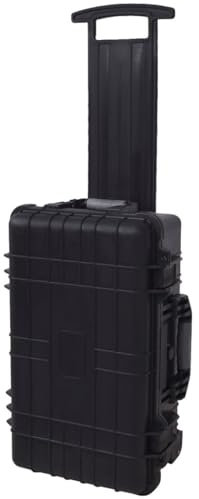 JUNZAI Werkzeugkoffer/Gerätekoffer mit Schaumstoffeinlage und Rädern, Werkzeugtrolley, Werkzeugset, Werkzeug-Sets, Tool Set, Werkzeugtasche Gefüllt