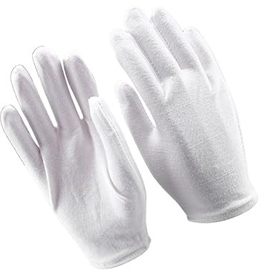 FRCOLOR 6st Weiße Baumwollhandschuhe Schutzhandschuhe Medizinisch Schutzhandschuhe Im Freien Baumwolle Weiße Handschuhe Spa-handschuhe Reinigungswatte Arbeit Feuchtigkeitsspendend