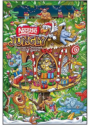 NESTLÉ JUNGLY Calendario figuritas de chocolate con leche 187 g