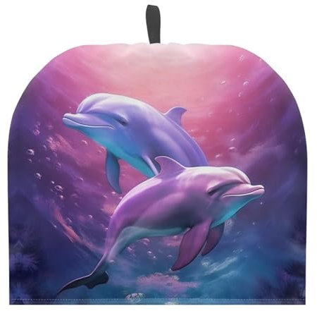 HELLHERO Adorable Dolphin Tea Cozy Insulated Tea Cosy Washable Tea Pot Cover Kitchen Teapot Covers Breakfast Coffee Kettle Cozies for Women Afternoon Tea Party