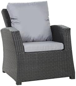 Setgarden Kissen für Gartensessel – weich und bequem, ideal für Rattan-Möbel, Relaxstühle und Outdoor-Sofas – Sitz- und Rückenpolster (grau)