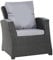 Kissen für Gartensessel – weich und bequem, ideal für Rattan-Möbel, Relaxstühle und Outdoor-Sofas – Sitz- und Rückenpolster (grau)