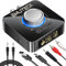 EMUTECK Bluetooth Audio Transmitter Receiver, 5-in-1 Bluetooth 5.0 Adapter for TV/Car/Boat/PC/Home Stereo/Speaker/Headset/Boombox, Support 3.5mm AUX/RCA/USB Flash Driver/Micro SD Card MP3 Playback