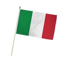 CG94 - Bandiera Italiana con Asta 30X45 cm.