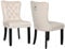 ARTETHYS Samt Esszimmerstühle 2er Set, Gepolstert Küchenstühle mit Eichenbeinen, Polsterstühle mit Armlehnen Rückenlehne für Esszimmer Wohnzimmer Küche, Tragkraft 150 kg, Beige