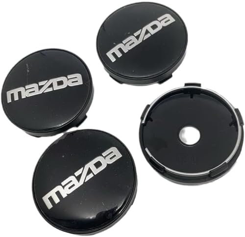 Nabendeckel 60MM für Mazda MX-5 Miata NA NB NC ND 2019-2023,Radnabenabdeckung Set ABS Kunststoff Aluminium Nabenkappen für Felgen Radnaben Felgendeckel Felgenkappen