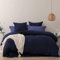 Gezu Housse de Couette 140x200cm Bleu Foncé Marine Modern Toucher Coton Parure de Lit Adulte 1 Personne Plus Doux et Plus Confortable Linge de Lit 1 Taie d'oreiller 65x65cm avec Fermeture Eclair