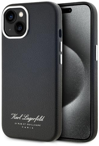 CG MOBILE Karl Lagerfeld Hotel RSG für iPhone 15 (Schwarz)