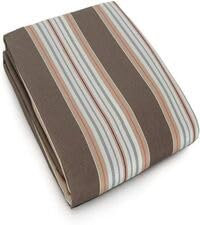 Corredocasa Tenda da Sole a Righe Strette con Anelli per Esterno da Balcone in Tessuto Resistente che Protegge dai Raggi Solari (Marrone, 280L x 300A cm (1 Pannello))