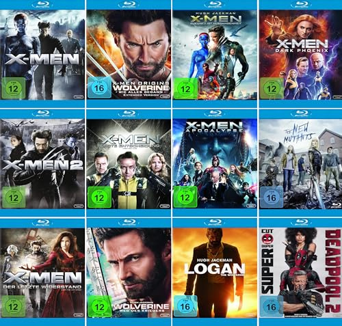 X- Men 13er Mega Bundle - Origins: Wolverine, Apocalypse , Dark Phoenix, New Mutants, Dead Pool 1+2 (Deutsche Originalware) [Blu-ray]