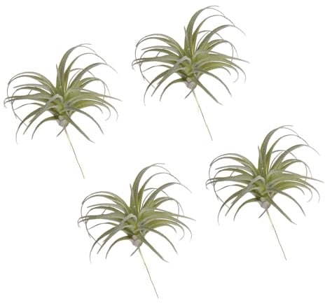 QUARKZMAN 4Stk Künstliche Sukkulenten Pflanzen Ananas Gras 5 Große Faux Sukkulenten Ungetopft Echte Berührung für Heimwerker Blumen Dekoration Hell Grün