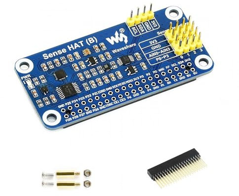Sense HAT (B) for Raspberry Pi 5/4B/3B+/3B/Zero/Zero Zero 2 W/WH/STM32 Onboard Multi Powerful Sensors I2C Interface Supports External Sensors