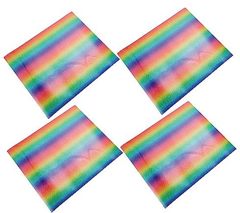 HOODANCOS 4 Bögen Gravurfolie Pu-leder Bastelfolie Wärmeübertragungsfolie Goldschimmer Zum Individualisieren Von T-shirts