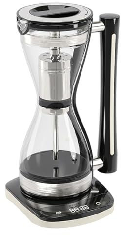 XDTKJDZ Cafetera De Sifón Al Vacío, Cafetera Eléctrica De Vidrio con Sifón, 3 Velocidades Ajustables, Preservación Inteligente del Calor, Capacidad De 240 Ml, para Uso En El Hogar, Cafeterías