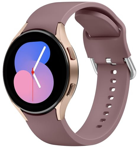 Vancle Samsung Galaxy Watch 5 Pro Armband (40-45mm) - Silikon Sport Ersatzband für Damen und Herren in Violett
