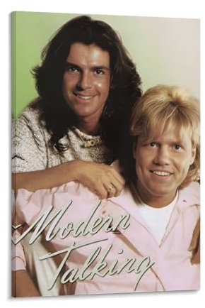CHUNJIANG 2436 Modern Talking Retro-Disco-Band-Poster (2) – Gemälde auf Leinwand, Wandkunst, Poster, Rollbild, Druck, Wanddekoration, Heimposter, 50 x 75 cm