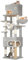 Hzuaneri 203 cm Cat Tree for Indoor Cats, Multi-layer Scratching Post with Large Platform, 2 Caves, 7 Sisal Posts, Pompoms, Cat Basket, Hammock, Suitable for Cats, Light Grey MS20318LG