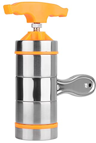 YUMILI Premium Edelstahl Pasta Maker Machine Manual Noodle Press Umfasst 7 Austauschbare Formen Ideal für Frische Hausgemachte Pasta -Spaghetti und Teig Einfach zu Bedienen und Sauber