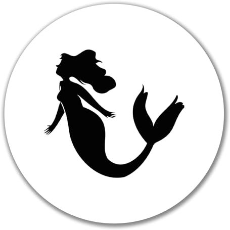 Huuraa Aufkleber Meerjungfrau Silhouette Geschenk 10cm Sticker Meerjungfrau Geschenkidee