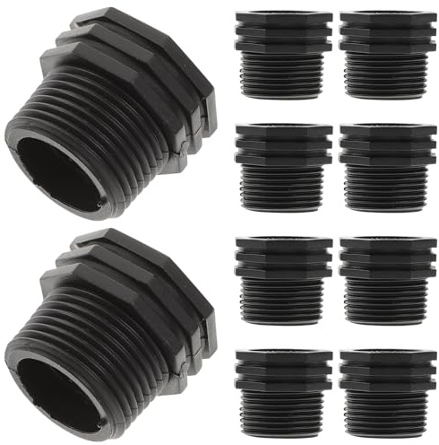 Levemolo Durchgangsverschraubung 10 Stück Schwarz Pp 25mm 20 Mm