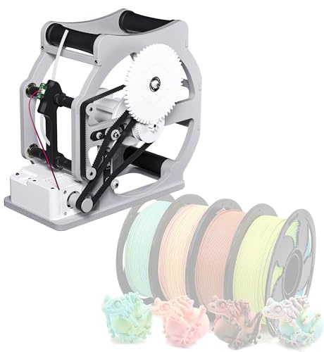 Universeller Filament-aufwickler Für 3d-drucker, Elektrischer Und Handgekurbelter Dual-mode-spulenwickler Mit Intelligentem Start/stopp, Abnehmbarem Modularem Design Electric-Grey