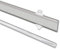 Interdeco Paneelwagen (4 Set) Silbergrau 60 cm, Aluminium mit Klettband für Gardinenschienen, Typ 1620701_A, kürzbar