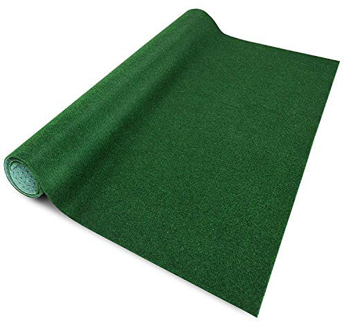 Evergreen Kunstrasen Outdoor mit Noppen - Kunstrasen Grün - Balkonteppich - Kunstrasenteppich für Terrasse & Balkon (2 m x 3,5 m)