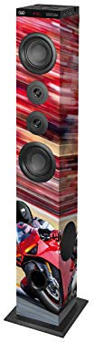 Trevi XT 104 BT Soundtower Altoparlante Speaker Amplificato a Torre, Bluetooth, Mp3, USB, SD, AUX-IN, Color Race