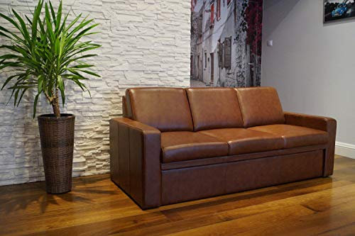 Quattro Meble Echtleder 3 Sitzer Sofa Madrid FS Breite 184cm Ledersofa Echt Leder Couch große Farbauswahl !!!