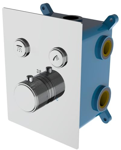 oxen l154504 thermostatique Encastré de rond Mur, chrome Brillant