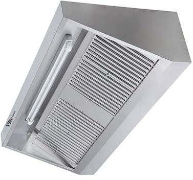 VM Europa - Wandhaube - Maße - 120 x 90 cm - Mit LED-Beleuchtung, Drehzahlregler und Motor - Edelstahl AISI 430 - Dunstabzugshaube Ablufthaube Gastro Abzugshaube Gastronomie Freihängend Profiküche