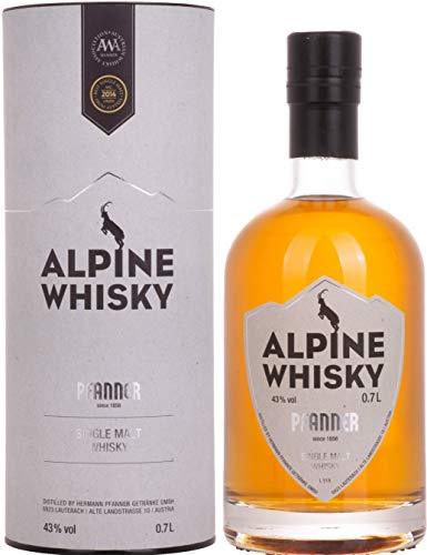Alpine Pfanner Single Malt Whisky 43% Volume 0,7l in Geschenkbox Whisky