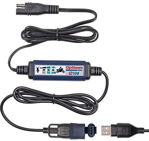 OptiMate TecMate USB O-108, Chargeur USB en Ligne Intelligent 3 300 mA, avec Mode Veille et contrôleur de Batterie de véhicule.