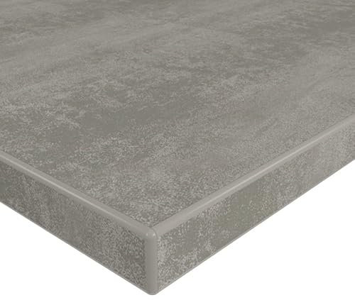 MySpiegel.de Tischplatte Holz Zuschnitt nach Maß Beschichtete Holzdekorplatte Beton hell in 19mm Stärke (120 x 70 cm, Beton Hell)
