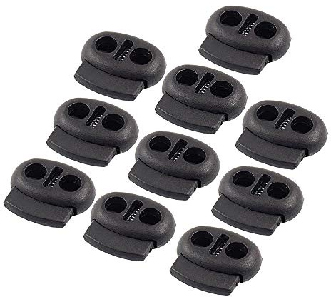 20/40 Stück Kordel Stopper 2 Loch 4 Farben Doppel Loch Kunststoff Cord Locks Oval Verschluss Toggle Stopper Sliders für Kordelzug Rucksack Rucksack Craft Supplies