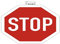 Exacompta - Réf. 67010E - 1 panneau adhésif STOP - En PVC traité anti-dérapant et résistant aux UV - Dimensions du panneau : 30 x 30 cm - Coloris rouge