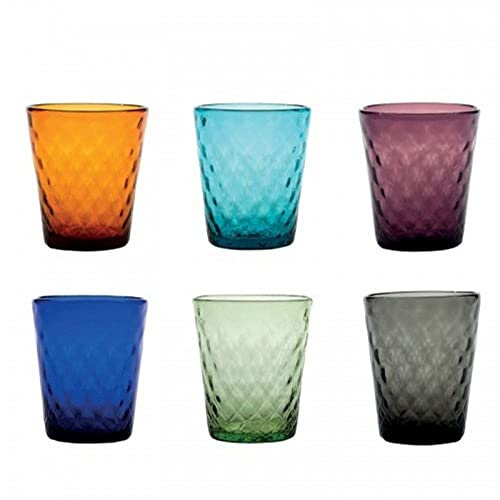 Zafferano Balloton Tumbler Set 6 Verres Eau de différentes Couleurs