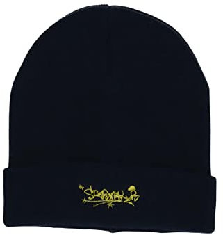 Sterntaler Baby Jungen Strickmütze Organic Cotton Skaterlook - Mit Umschlag und Stickerei - Marine, 51