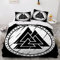 AOYNP Vikings Bettwäsche 135x200 Wikingerschild Odin 3D Druck Weiche Mikrofaser Set Kinder Teenager Wikinger Bettwaren Bettbezüge mit ReißVerschluss und 2 Kissenbezug 80x80cm, 135x200cm+80x80cmx2