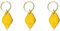 Lot de 3 mini porte-clés lampe torche UV à LED avec détecteur de billets Jaune