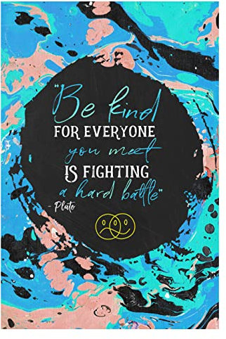 Plato Zitat | Be kind | Stoicism | Stoic | Fotodruck Poster | vorsigniert | Pro Glanzpapier | Größe: A4 (21 x 29,7 cm)