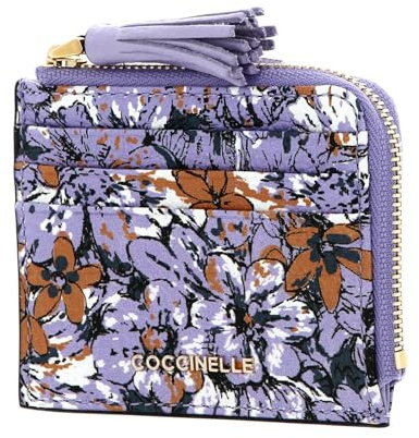 Coccinelle Leder Kartenetui Tassel Flower Print Credit Card Holder MUL. Lavend/Lave Mehrfarbig