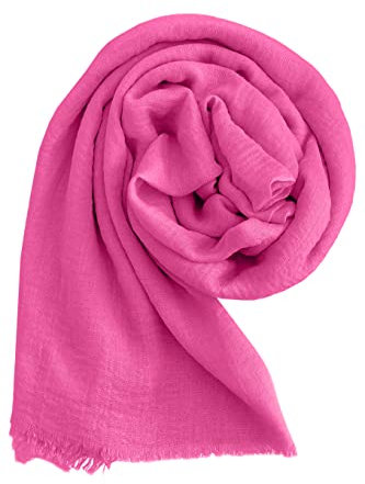 JOPHY & CO. Écharpe/étole/couvre-épaule femme 100% Viscose élégant doux (cod. 2302), fuchsia, Taille unique