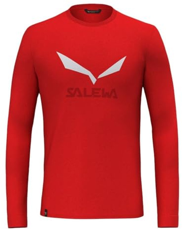 Salewa Solidlogo Dry Long Sleeve Tee Men, Flame, 3XL
