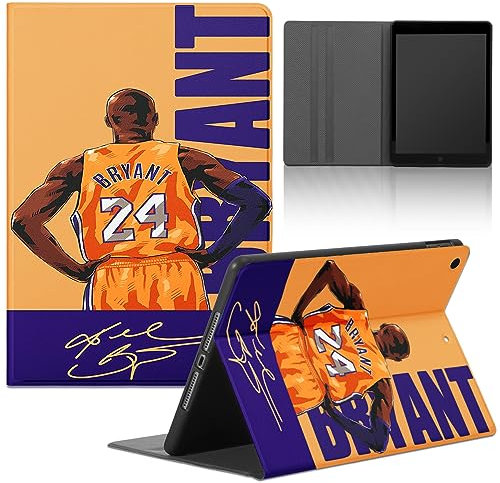 Funda Tablet para Samsung Galaxy Tab A7 10,4 2020 SM-T500/T505/T507,Cool Moda Baloncesto 24 Patrón Ultra Slim PU Antichoque Protectora Carcasa con Función de Soporte, Negro Tablet Cover,01